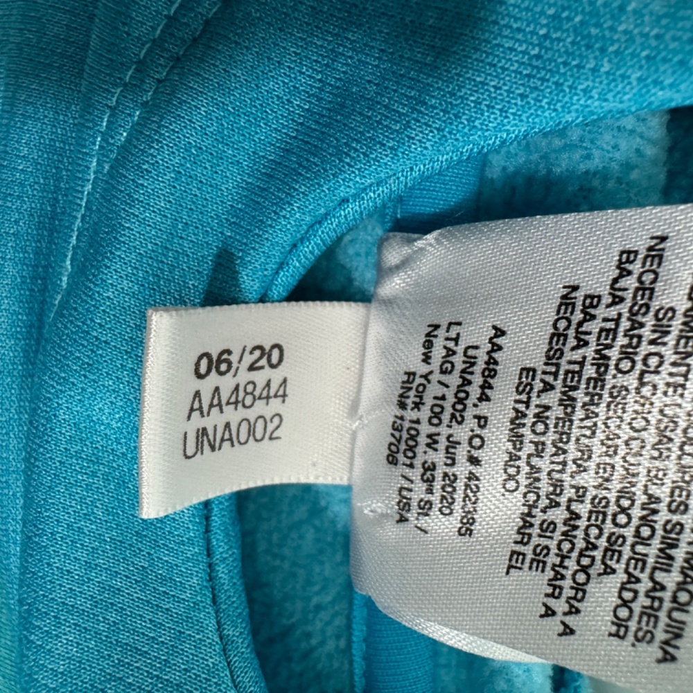 Adidas Girl’s Size Medium 10/12 Blue Logo Graphic Pullover Casual Hoodie AA4844 - Picture 7 of 7